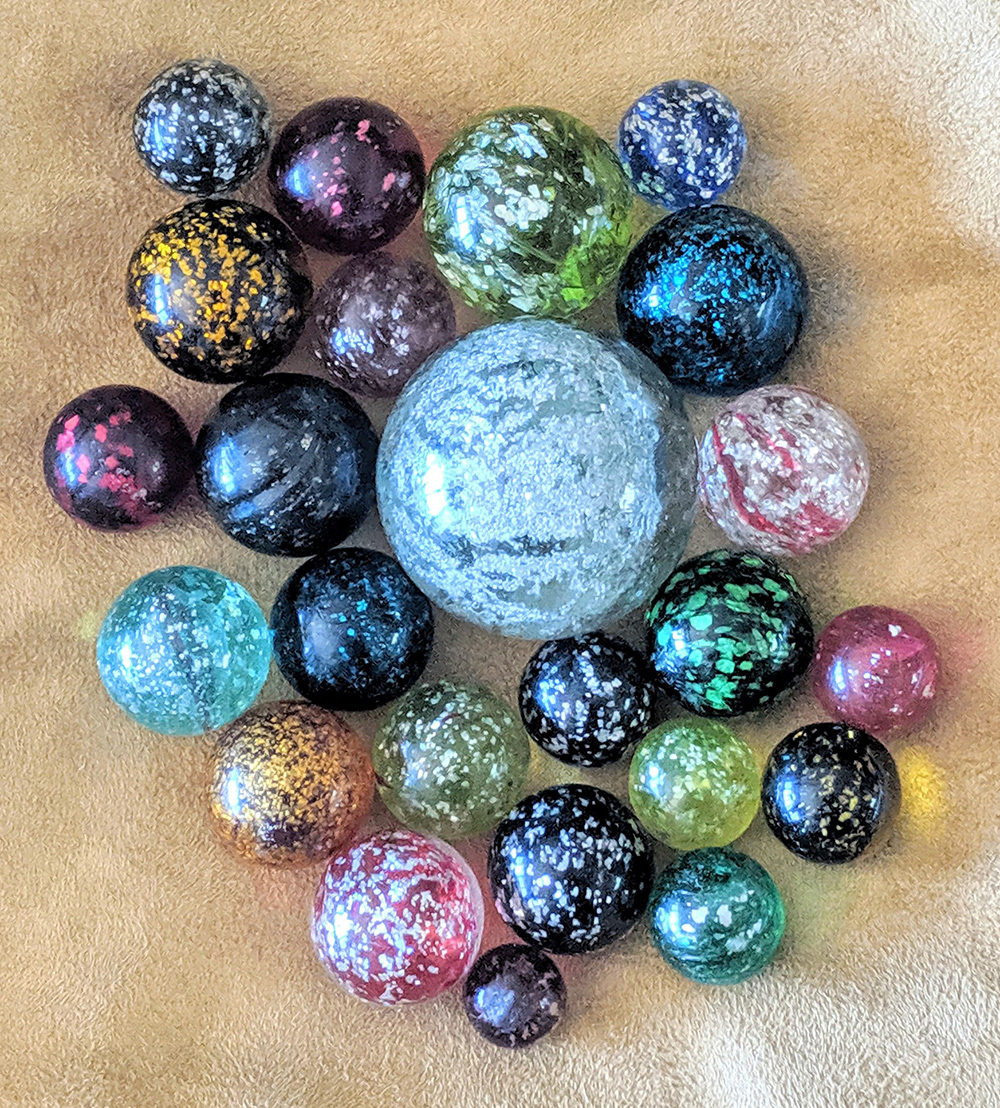 Group of Mica marbles